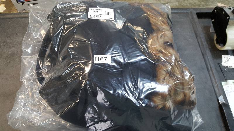 lot 1167 image: Outdoor Spirit Womens Plus Belted Coat Jacket with Fur-Look Collar Black 3X