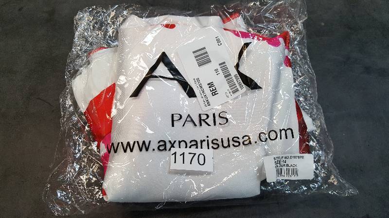 lot 1170 image: AX Paris Womens 2 in 1 Floral Midi Cream Dress Floral Cream 10