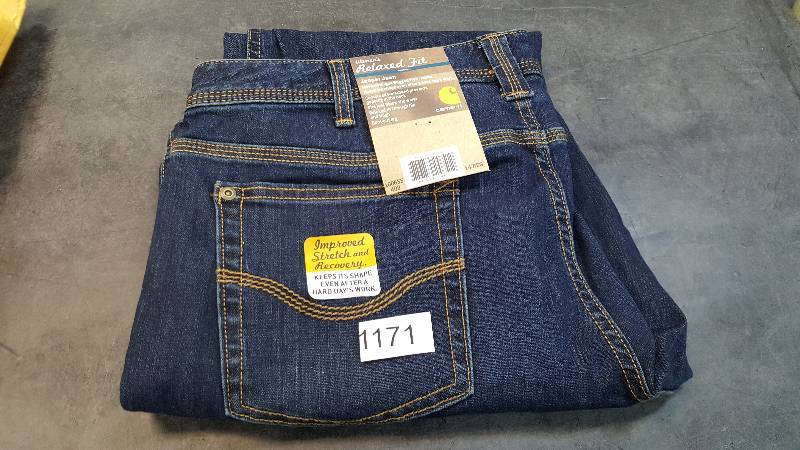 lot 1171 image: Carhartt Womens Jasper Relaxed Jeans 2 to 18 Blue - Purple 14 Reg