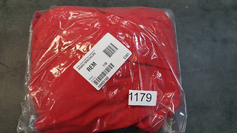 lot 1179 image: Wear Abouts Apparel Womens Knit Peasant Maxi Dress Red Large