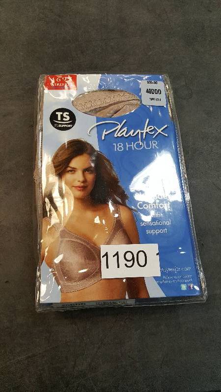 lot 1190 image: Womens Playtex 18 Hour Comfort Strap Bra Toffee 40 DDDF