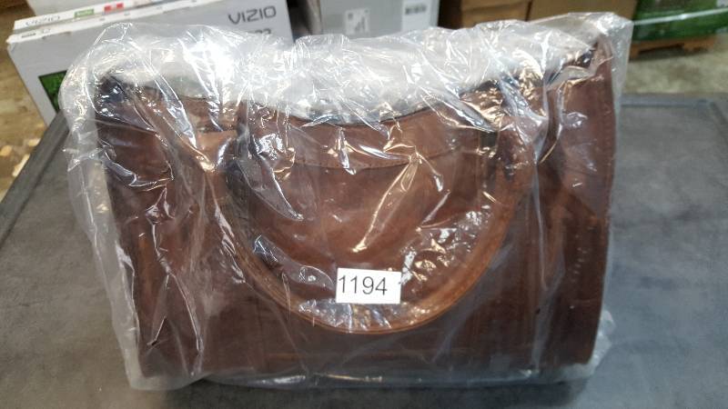 lot 1194 image: Womens Frye Melissa Satchel Bag Purse Tote Handbag  - Cognac
