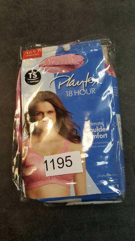 lot 1195 image: Womens Playtex 18-Hour Comfort Strap Wireless Bra Rose 40 B