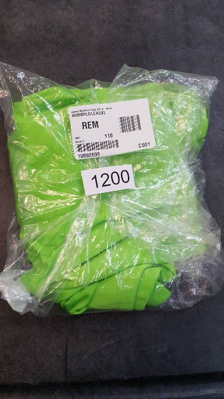 lot 1200 image: Hanes Womens Cool DRI V-Neck T-Shirt Lime 3XL