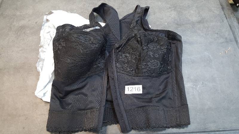 lot 1216 image: Womens Cortland Intimates Long-Line Support Bra Black 42 C