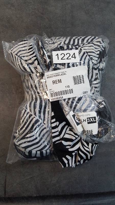 lot 1224 image: 247 Comfort Apparel Womens Plus Pretty Palms Cowl Maxi Dress Multi 3XL