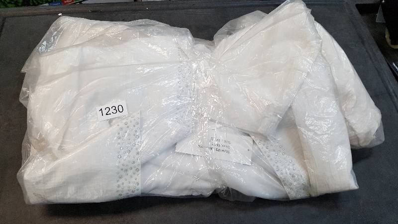 lot 1230 image: Womens GMI Plus 3-pc. Duster Skirt Set White 24W