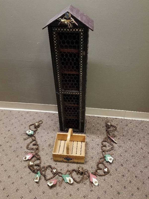 lot 69 image: Lot - Birdhouse Cabinet (39x11x7), Misc