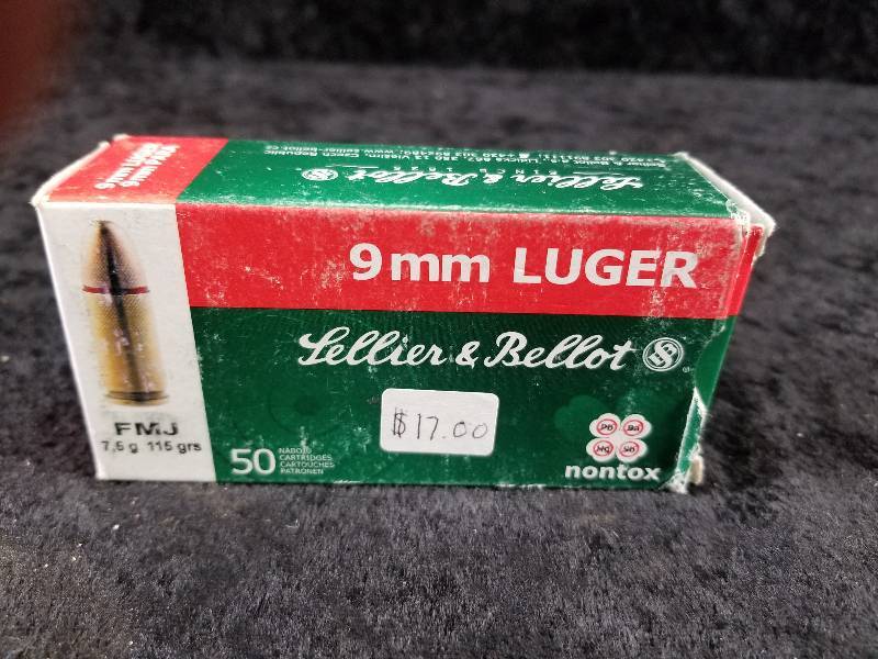 lot 76 image: Box - 9mm Luger Ammo, FMJ, 50 count