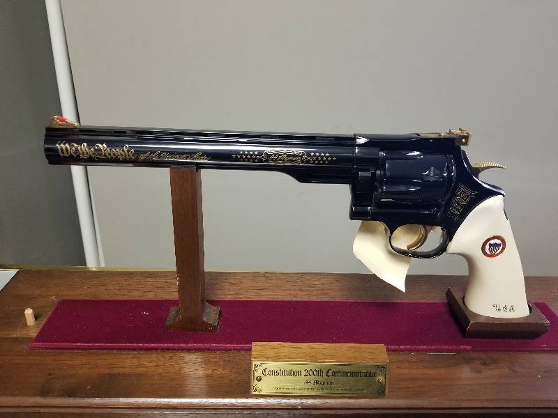 lot 1 image: Dan Wesson Constitution 200th Commemorative .44 Magnum,  Limited edition #731950 Simply a gorgeous piece.