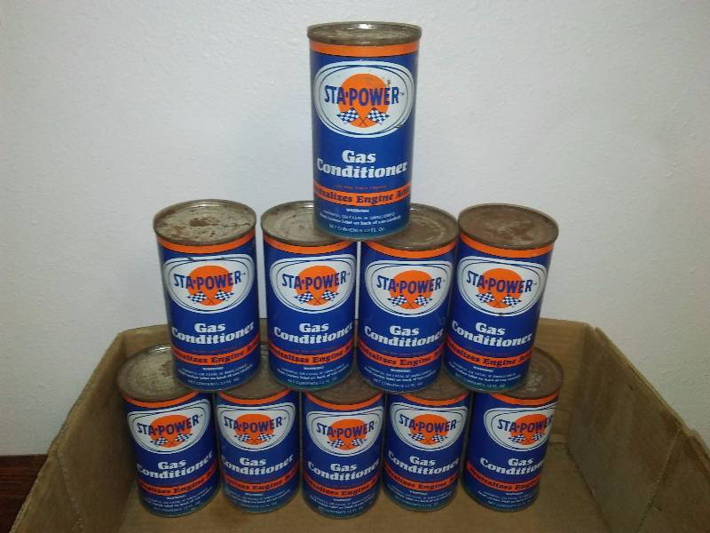 lot 6 image: Vintage Sta-Power, Gas Conditioner Circa 1960 (10) Old New Stock, Full Cans