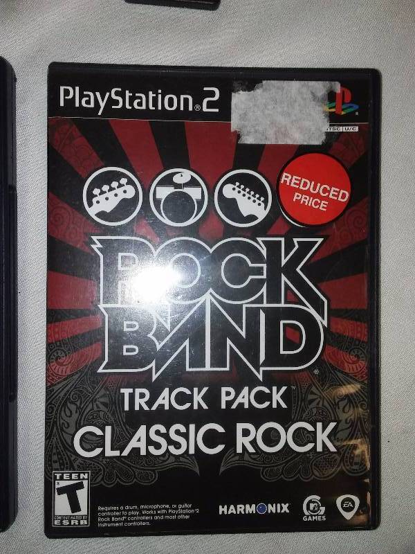 lot 64 image: PS2 Play Station 2 Dance Dance Revolution and Rock Band with 8mb memory card and Guitar Hero Microphone