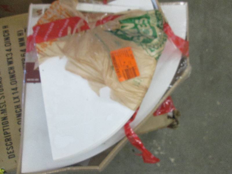 Lot of 2 White Corner Shelves 18 i...