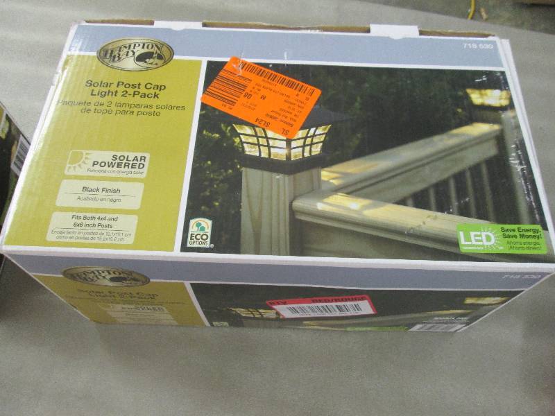 Hampton Bay Solar Black LED Deck Po...