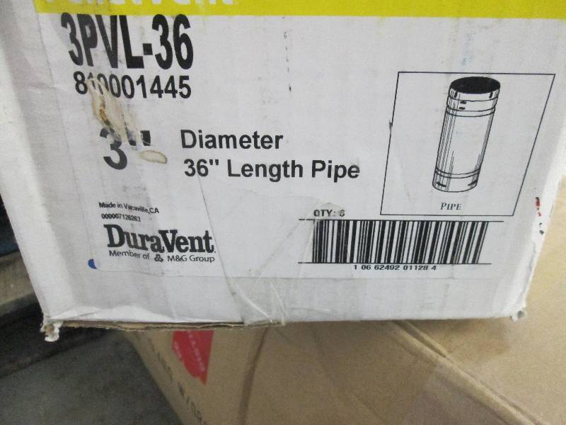 Lot of 2 DuraVent PelletVent 3 in. ...