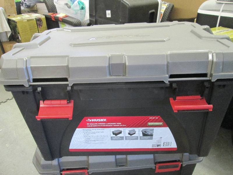 Husky 30 Gallon Hinged LatchingTote...
