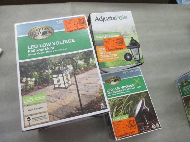 Lot of 3 Hampton Bay LED Outdoor Li...