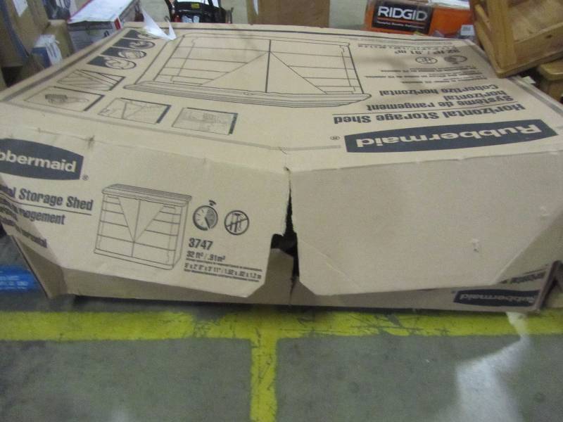 lot 11 image: Rubbermaid 2 ft. x 5 ft. Horizontal Storage Shed