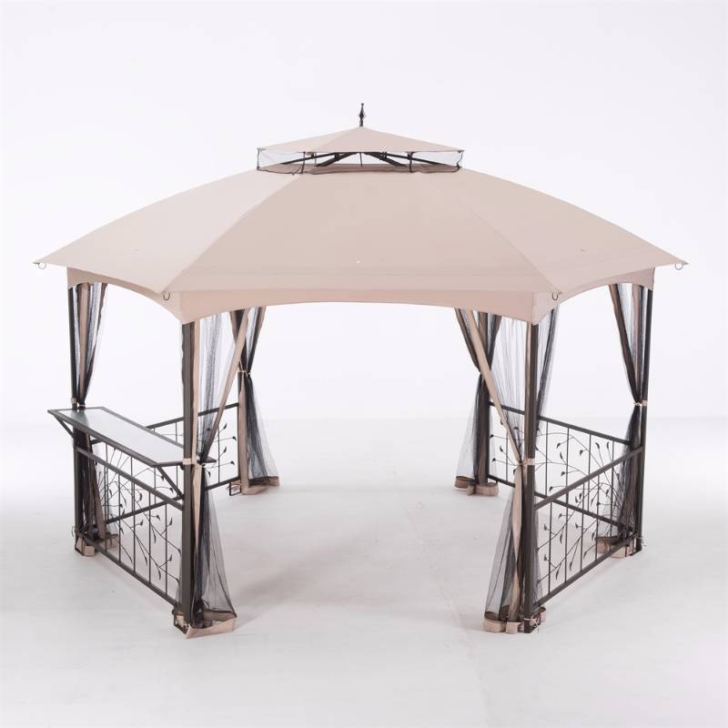 lot 34 image: Bloomfield 151 x 175 Hexagonal Outdoor Gazebo