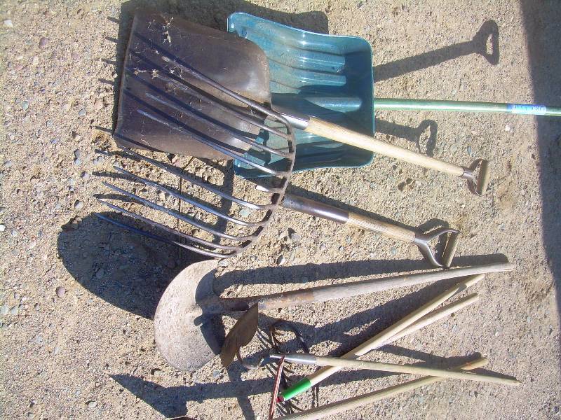 SHOVEL , FORKS , HOES