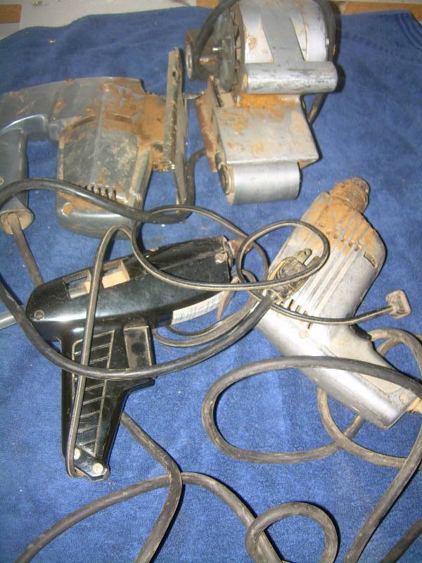 JIG SAW , SANDER , GLUE GUN , DRILL