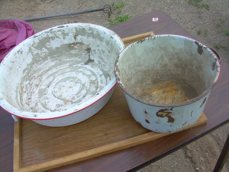 2 ANTIQUE BASINS