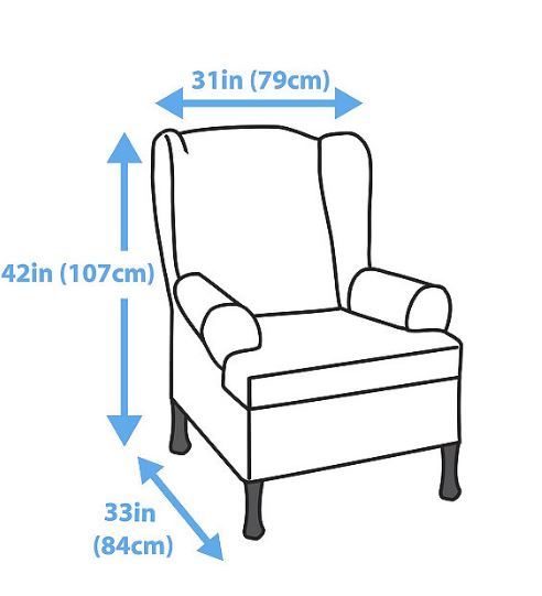 lot 1377 image: Maytex Stretch Pixel Wing Chair Slipcover - Chocolate