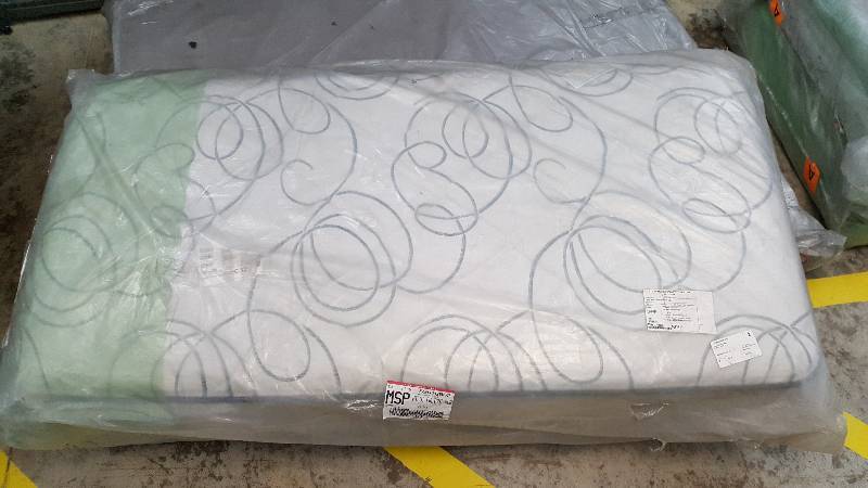 lot 1272 image: Sealy Tuberose Plush White Mattress Only (Box Spring Not Included) - Twin Size