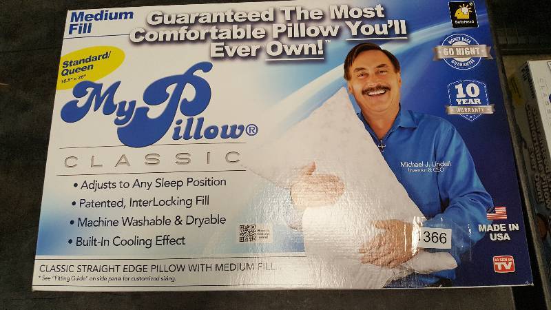 lot 1366 image: My Pillow Medium - Queen Standard Size