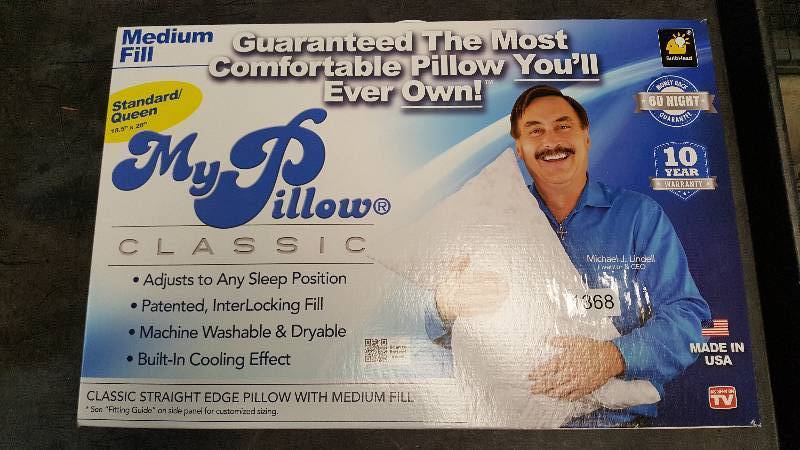 lot 1368 image: My Pillow Medium - Queen Standard Size