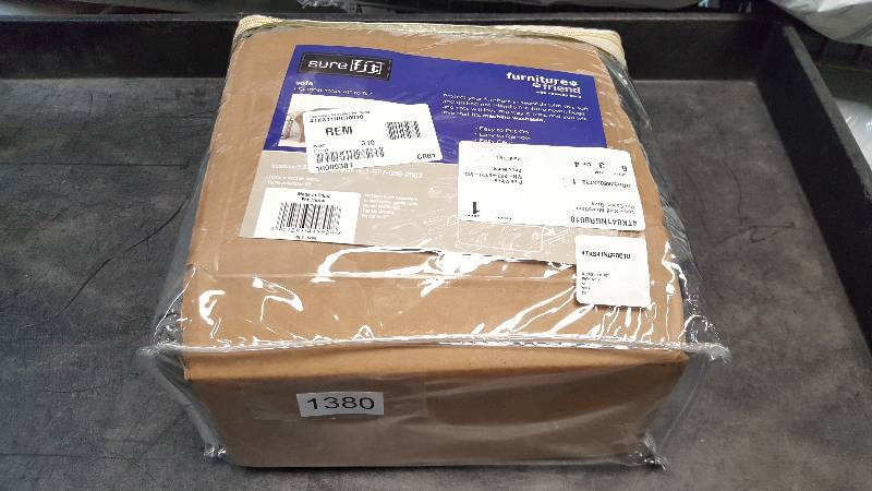 lot 1380 image: Sure Fit Microfiber Nonskid Pet Sofa Cover