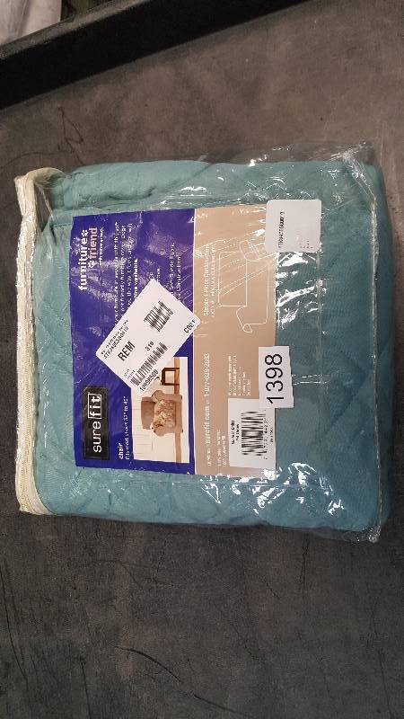 lot 1398 image: Sure Fit Microfiber Nonskid Pet Chair Cover - Seaglass