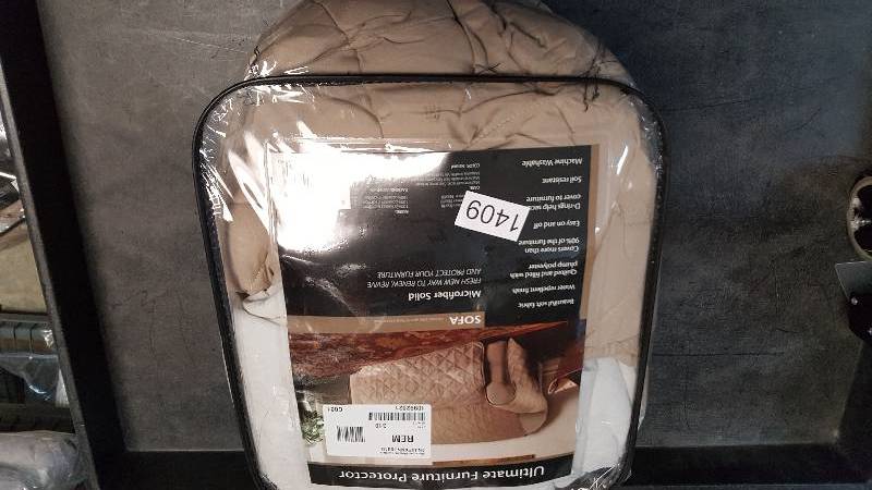 lot 1409 image: Innovative Textile Solutions Microfiber Ultimate Sofa Protector - Natural