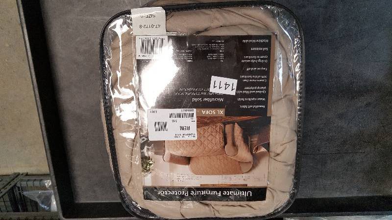 lot 1411 image: Innovative Textile Solutions Microfiber Ultimate XL Sofa Protector - Natural