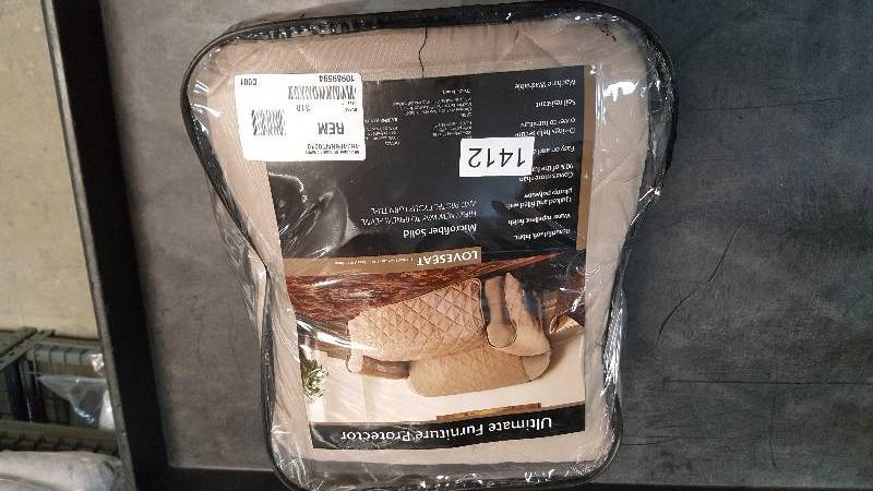 lot 1412 image: Innovative Textile Solutions Microfiber Ultimate Loveseat Protector - Natural