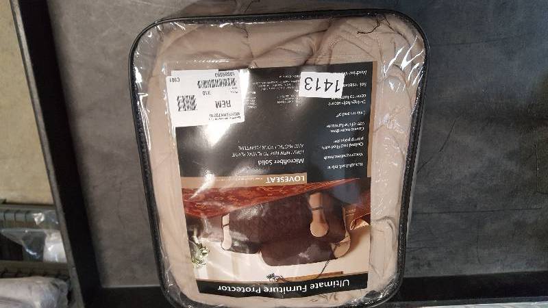 lot 1413 image: Innovative Textile Solutions Microfiber Ultimate Loveseat Protector - Natural
