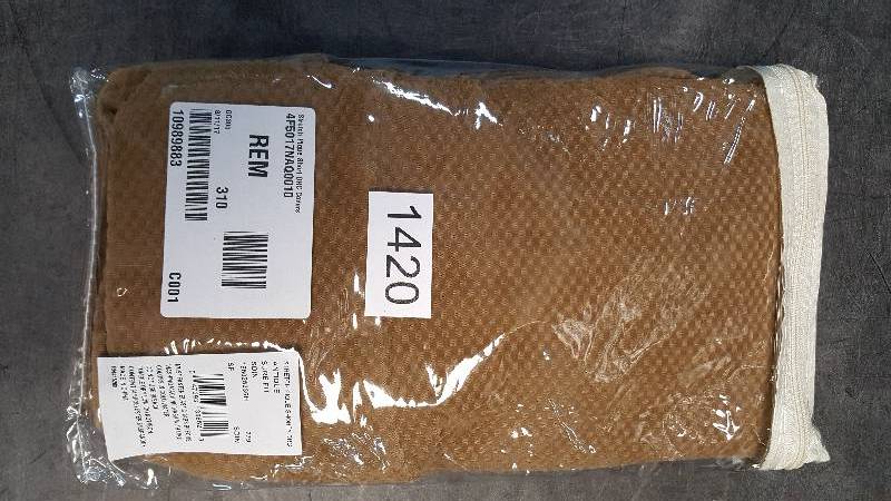 lot 1420 image: Stretch Pique Short Dining Chair Covers - Antique