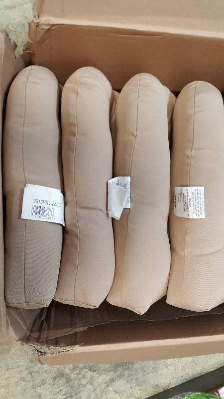 lot 1423 image: Lot of 4 - Jordan Wicker Chair Cushions - Beige