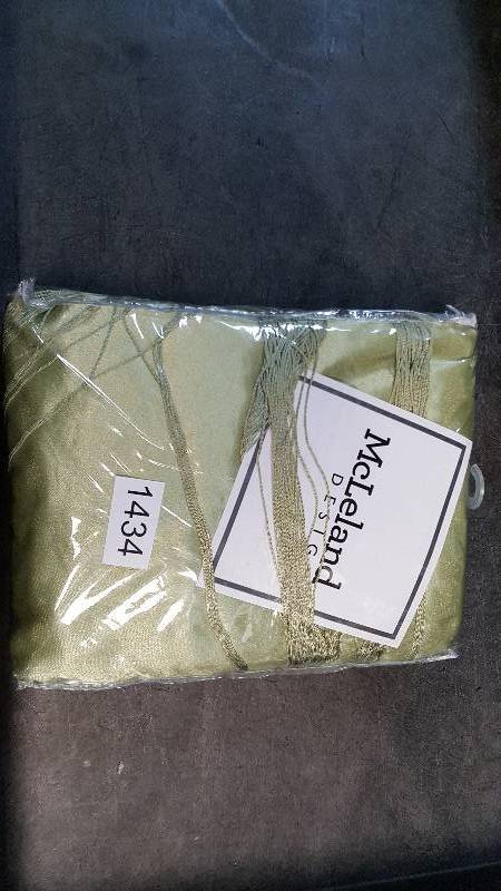 lot 1434 image: McLeland Design Halley 56 x 84 6-Pc. One-Rod Drapery Sets - Sage