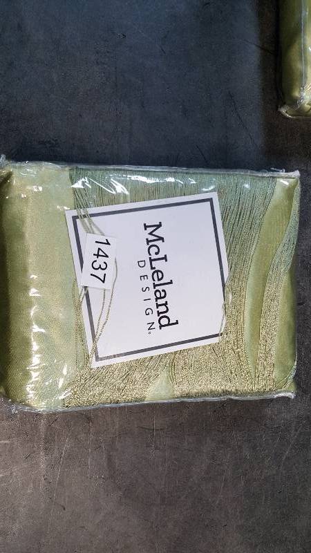 lot 1437 image: McLeland Design Halley 56 x 84 6-Pc. One-Rod Drapery Sets - Sage
