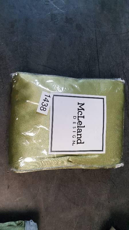 lot 1438 image: McLeland Design Halley 56 x 84 6-Pc. One-Rod Drapery Sets - Sage