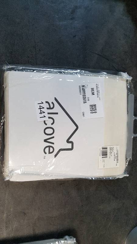 lot 1441 image: alcove 80W x 84L Insulated Foamback Rod-Pocket Top Panel Pair - Ivory