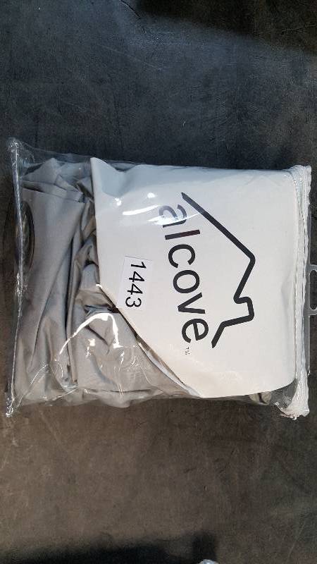 lot 1443 image: alcove 80W x 84L Insulated Foamback Grommet Top Panel Pair - Gray