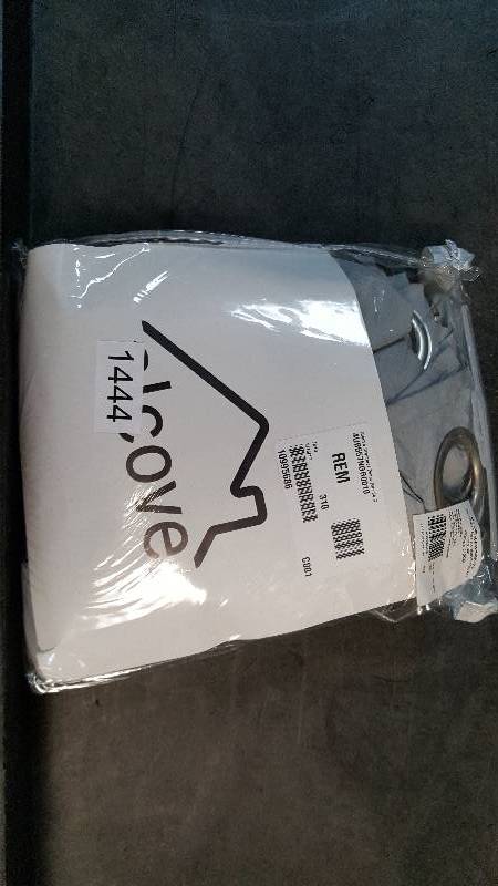 lot 1444 image: alcove 80W x 84L Insulated Foamback Grommet Top Panel Pair - Gray