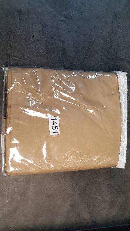 lot 1451 image: alcove 80W x 63L Insulated Foamback Grommet Top Panel Pair - Camel