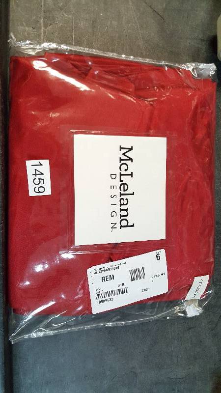 lot 1459 image: McLeland Design Ming 84 x 84 6-Pc. Window Set - Black &amp Red