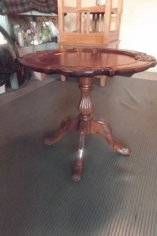 Round Wood Side Table