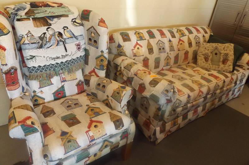 Hide-A-Bed Couch and Wing chair