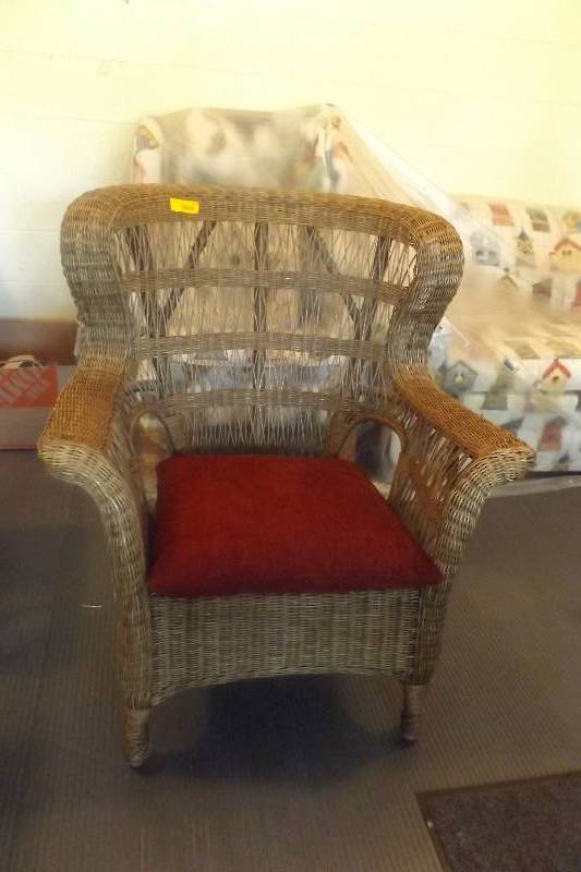 Wicker Wing Chair