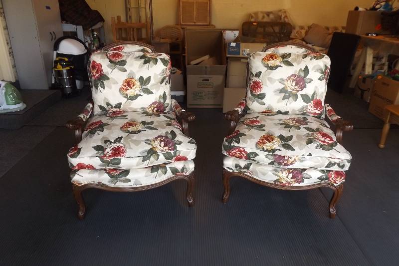 Wood Framed Armchairs